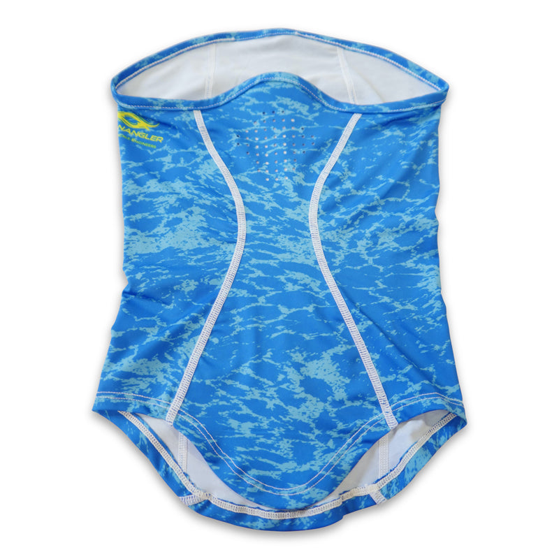 Ocean Angler UV Protective Neck Gaiter With Holes Blue