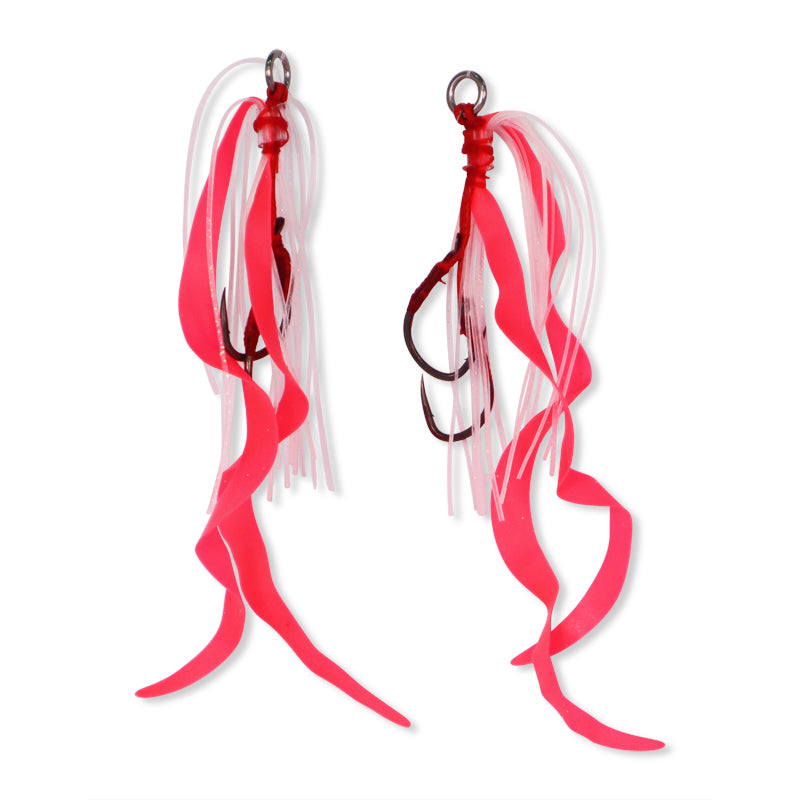 Slider Replacement Assist Rigs Curly Tail Pink White