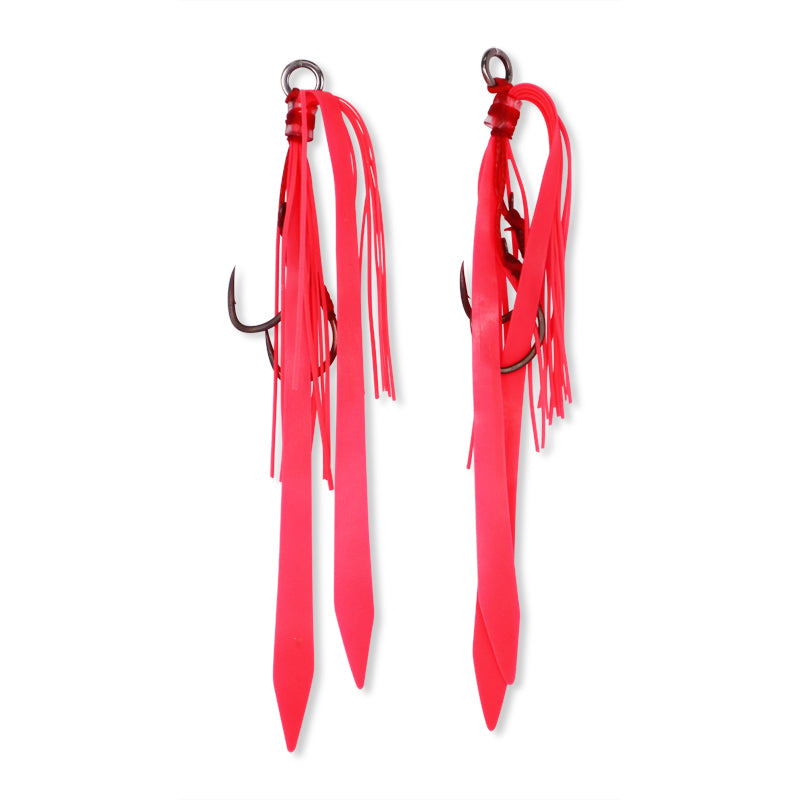Slider Replacement Assist Rigs Straight Tail Pink Lumo