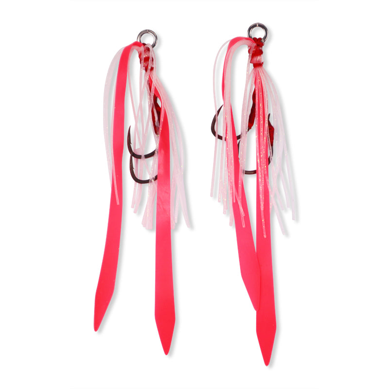 Slider Replacement Assist Rigs Straight Tail Pink White