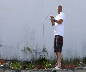 Paul trys to break Micro Jigging Rod